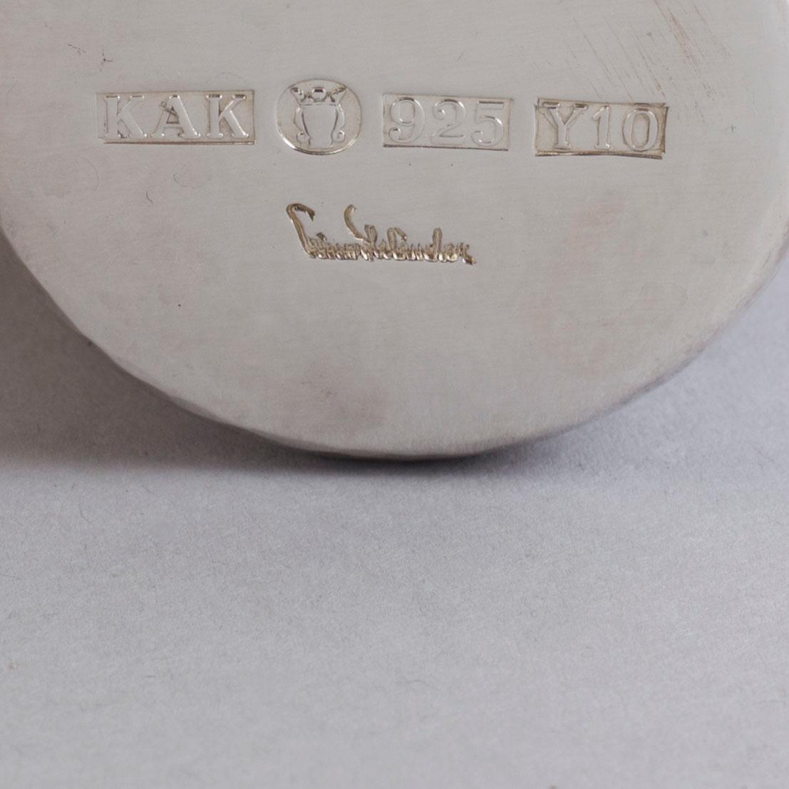 EINAR TELANDER, bägare, sex stycken, silver, 592 gram, 1990-tal.