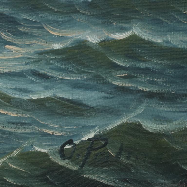 OKÄND KONSTNÄR, olja på duk, signerad O. Palm, 1900-tal.