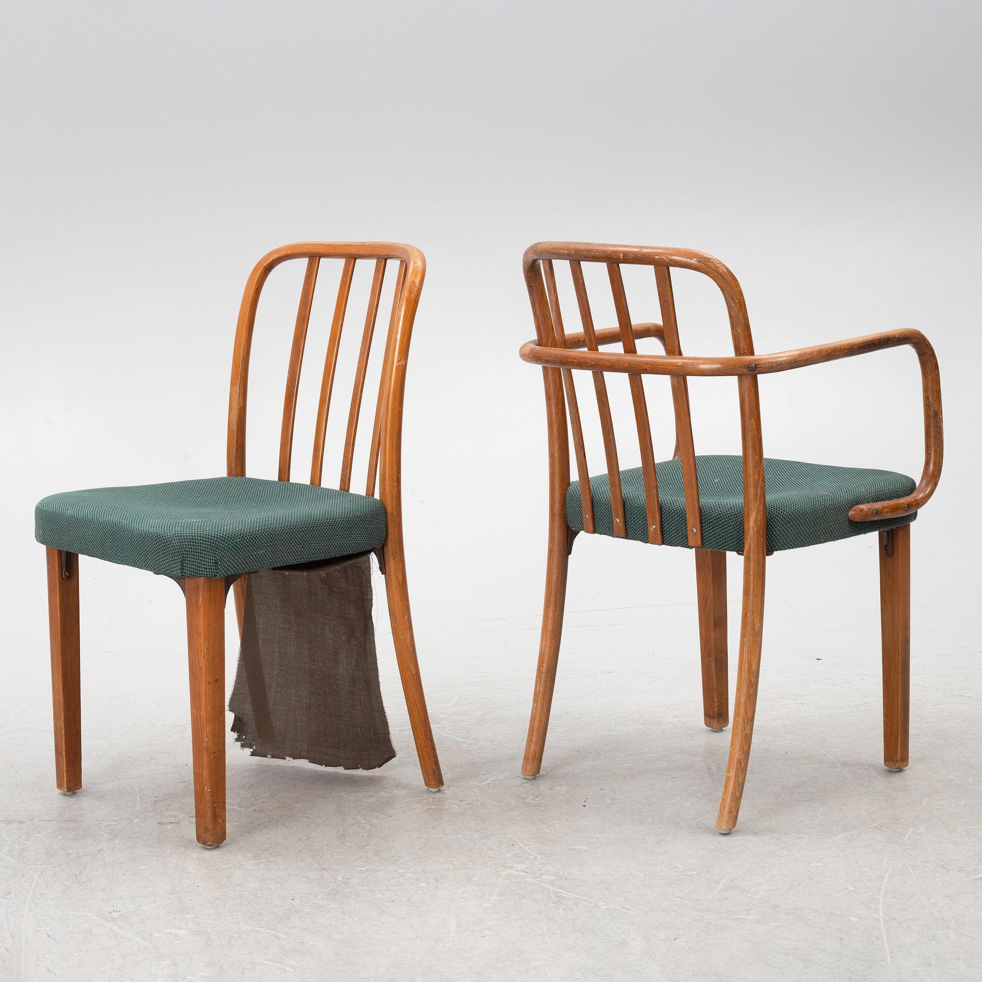 Four chairs and three armchairs, Thonet, beginning of the 20th century.