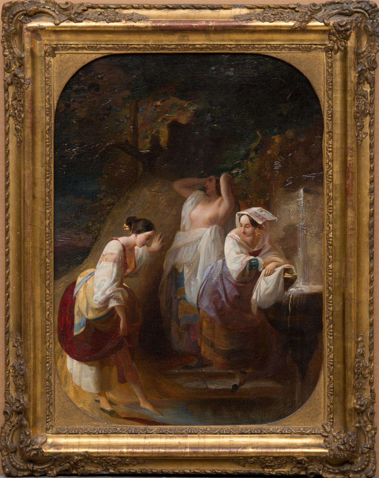 OIDENTIFIERAD KONSTNÄR, olja på duk, ej signerad, 1800-tal.