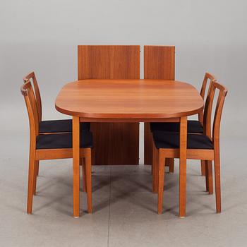MATGRUPP, 7 delar, teak, Ulferts, Tibro, 1900-talets andra hälft.