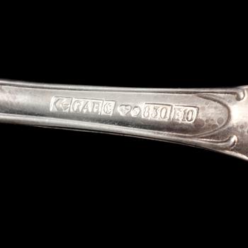 BESTICK, 49 delar, silver, "Prins Albert", GAB, Stockholm 1970-tal. Total vikt 2207 g.