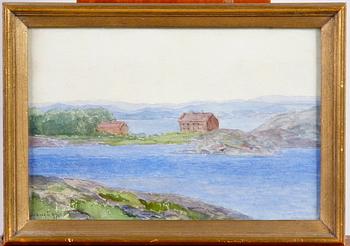 BILLING, ANNA. Akvareller, 3 st. Bla sign o dat Rättvik 1916.