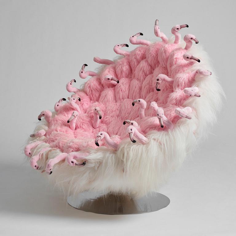 Alexis Verstraeten & Pauline Montironi, "Miss Flamingo" fåtölj, AP Collection, ed. AP1, Belgien 2017.