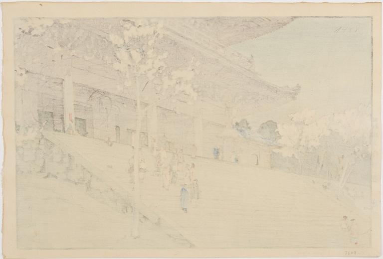 Hiroshi Yoshida, efter, Romon (Chion’in Temple gate), 1900-talets senare del.