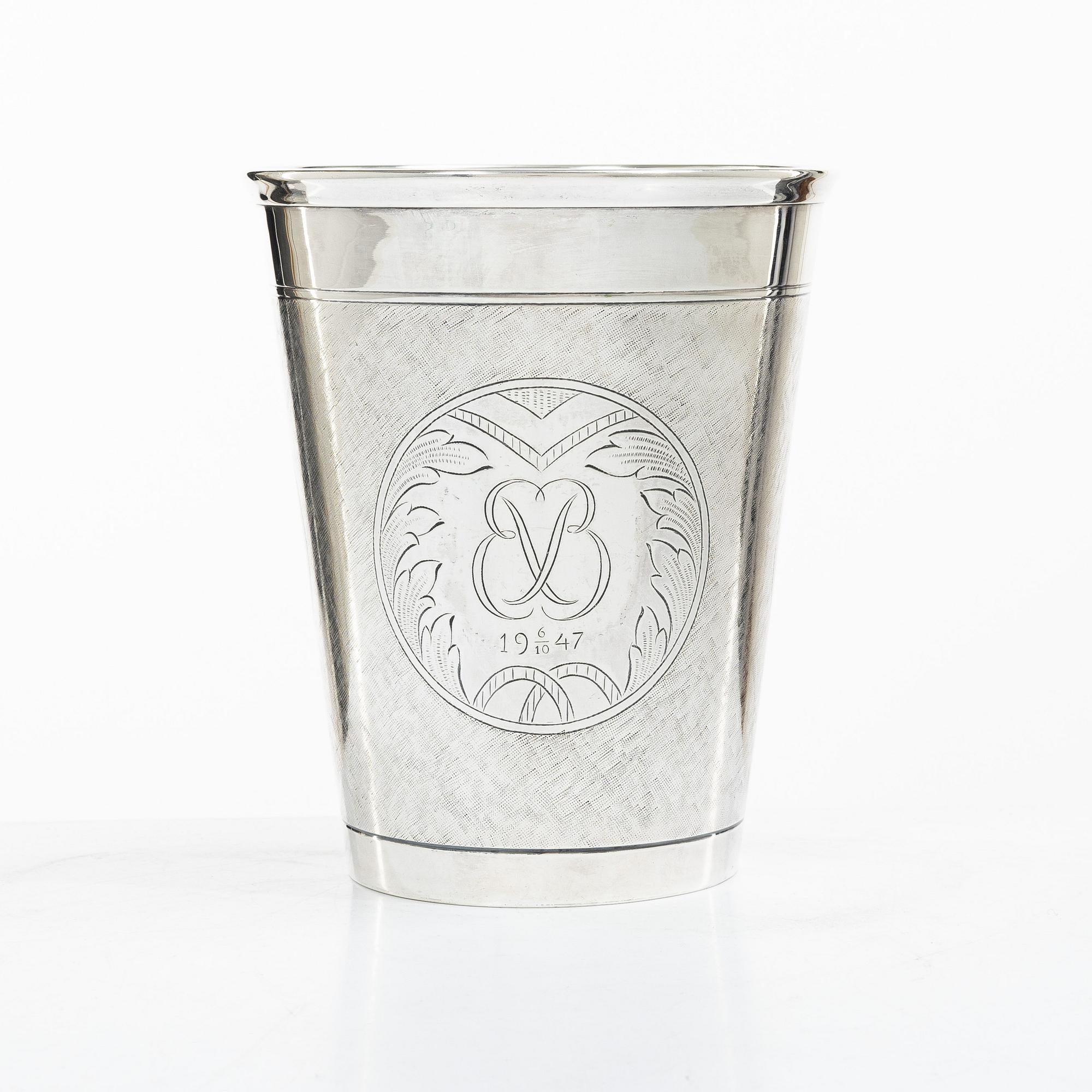 W.A. Bolin, A silver beaker, Stockholm 1947.
