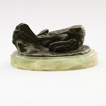 SKULPTUR, brons, otydligt signerad, 1900-tal.