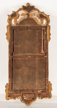 SPEGEL, rokoko, otydligt signerad, Stockholms hallstämpel 1779.