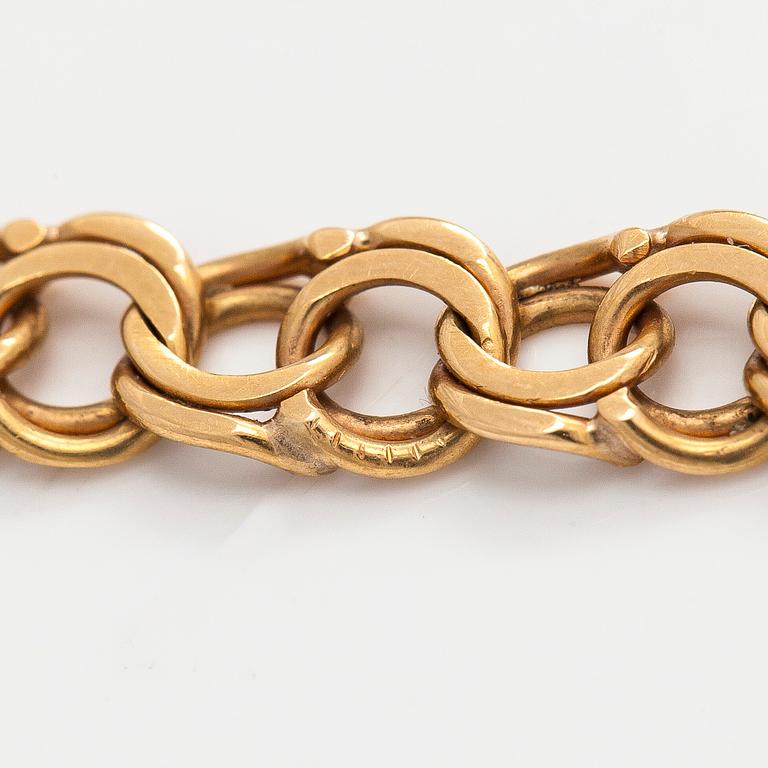 Kaulaketju, 18K kultaa, Bismarck-lenkki.