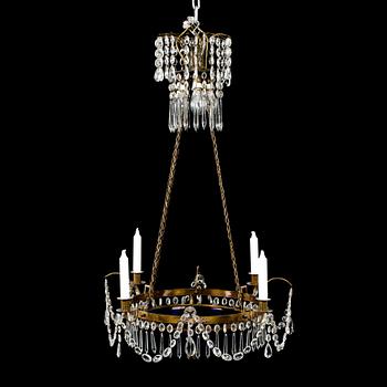 LJUSKRONA, gustaviansk stil, 1900-talets första hälft, höjd ca 89 cm.