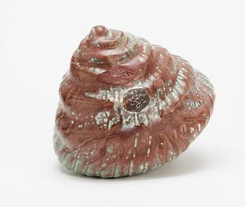A Gunnar Nylund stoneware sculpture of a seashell, Rörstrand.