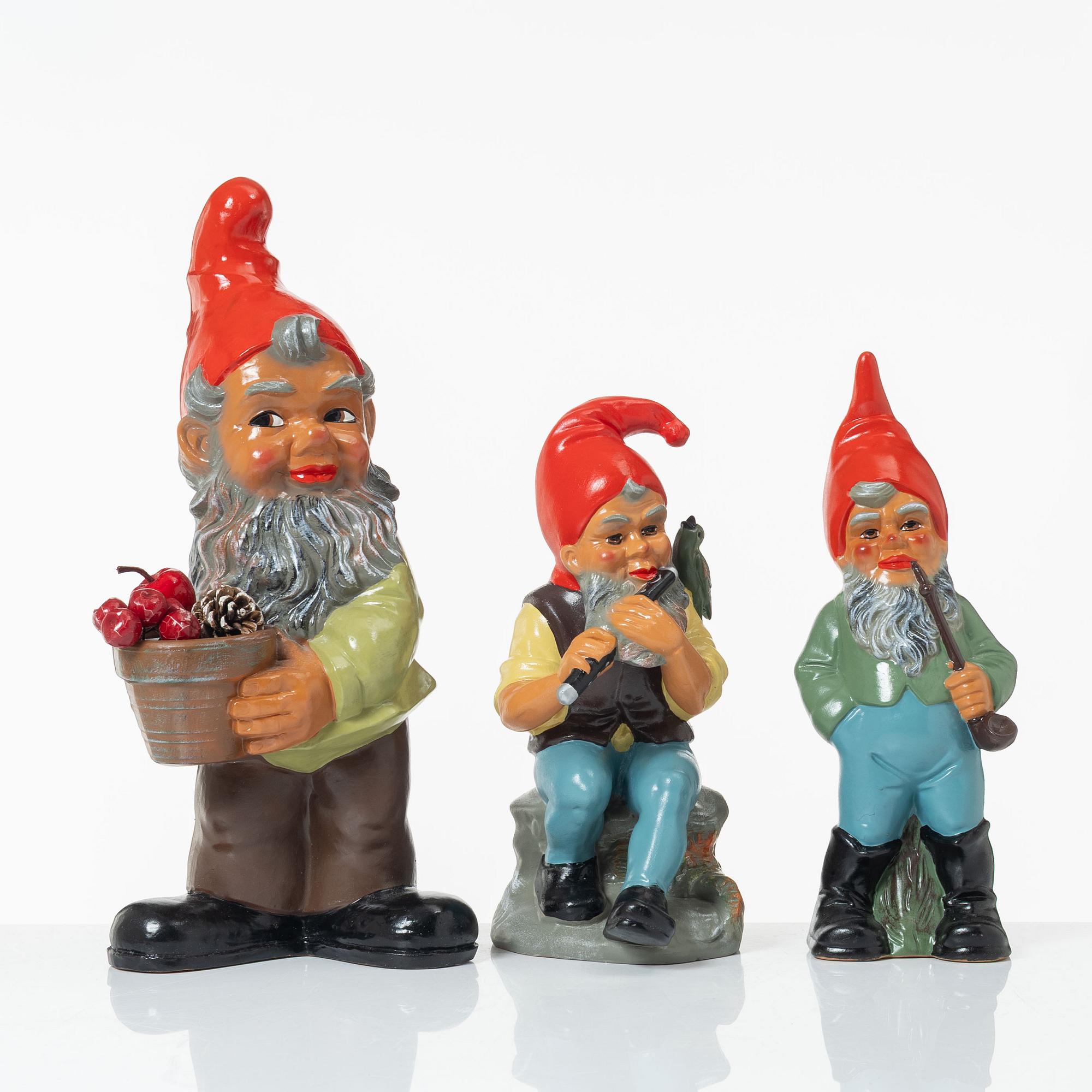 Gnomes, 3 pcs, Germany, mid/second half of the 20th century.