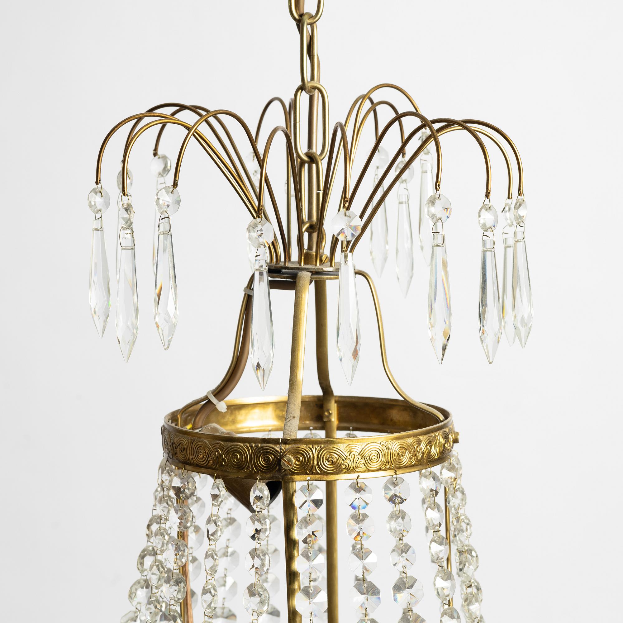 Chandelier, Empire style, mid-20th century.
