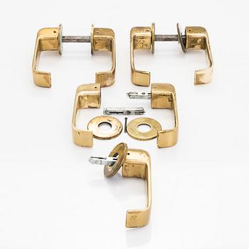 Timo Sarpaneva, Three pairs + 1 'Lasta' door handles for Primo Oy. Designed 1964.