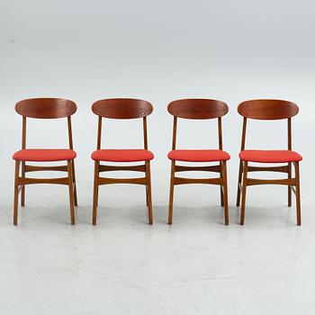 A set of four chairs, 1950's/60's.