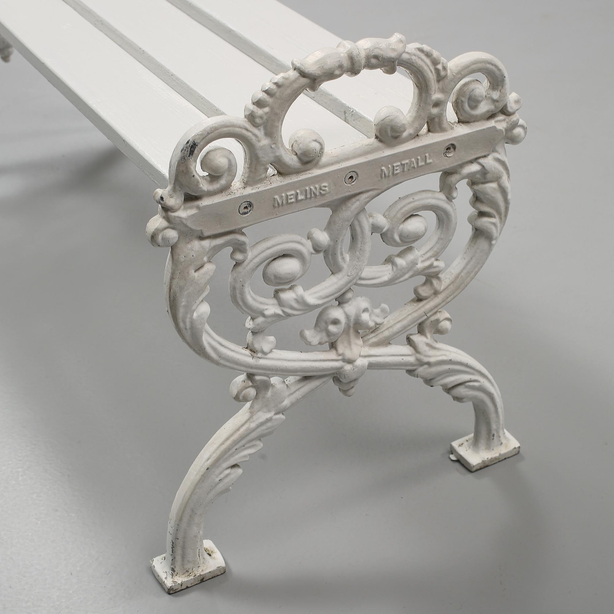 TRÄDGÅRDSBÄNK, Melins Metall, 1900-talets slut.