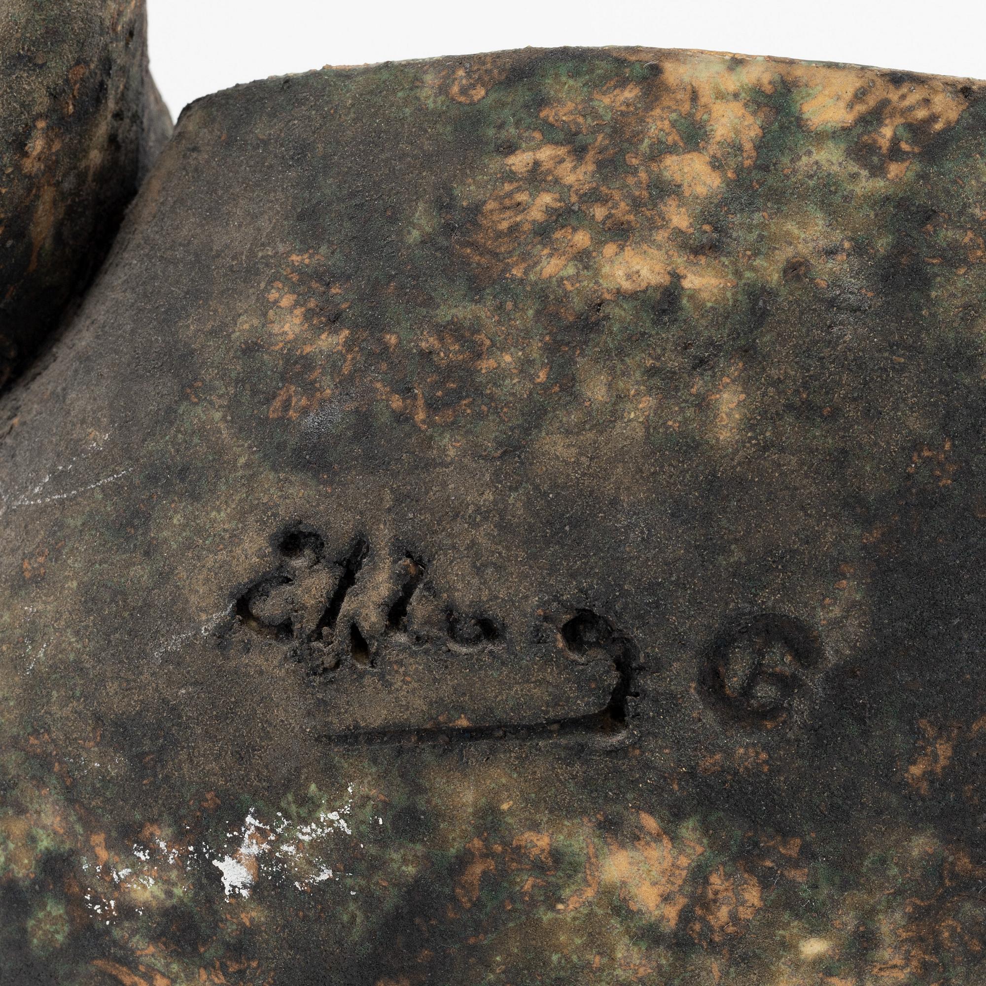 Alf Ekberg, a stoneware sculpture, signed.