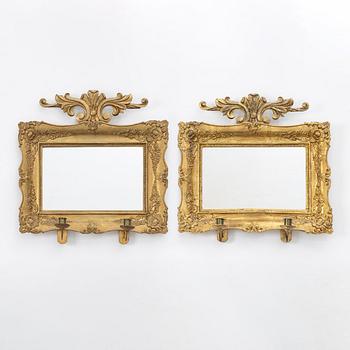 Mirror sconces, a pair, second half of the 19th century.