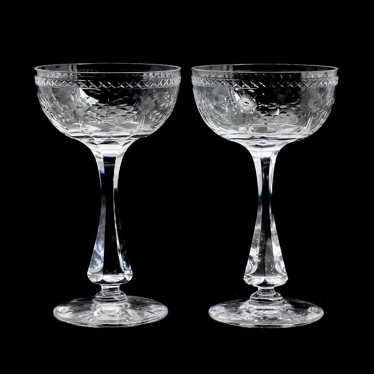 CHAMPAGNEGLAS, 10 st, "MacGuirlang", Fritz Kallenberg, Boda.