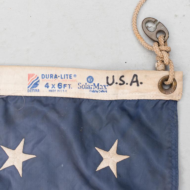 An American flag, after 1959.