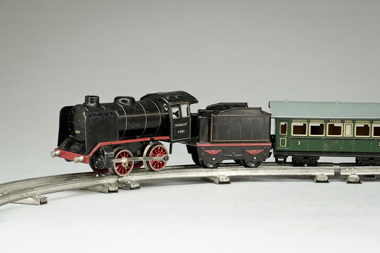 TÅGBANA, Märklin, tåg - och bandelar, 1950-tal.