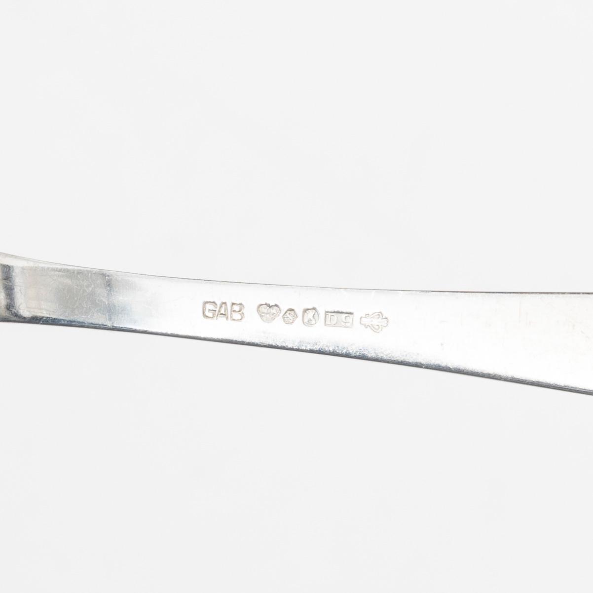 Jacob Ängman, A swedish silver cutlery set, 'Rosenholm', GAB, Stockholm (63 pieces).