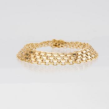 Bracelet 18K gold x-link, Björn Svensson Johanneshov 1957.