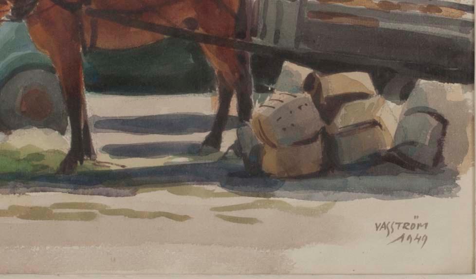 ERIC VASSTRÖM, Vesiväri, sign. ja päiv. 1949.