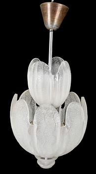 TAKLAMPA, glas, 1900-talets mitt.