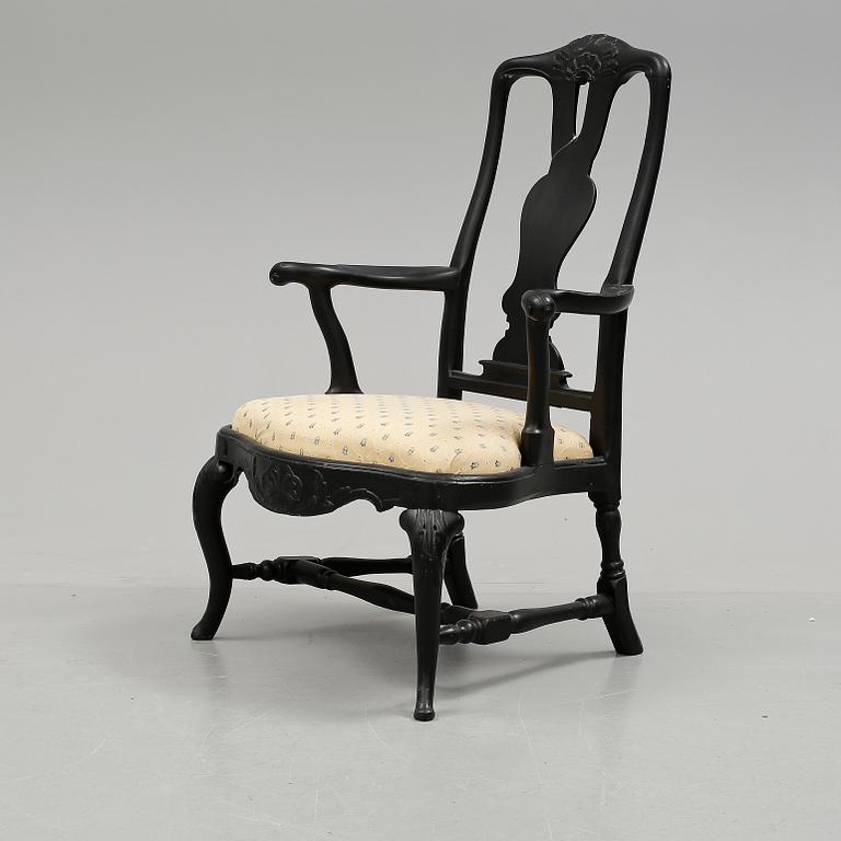 KARMSTOL, senbarock, 1700-tal.