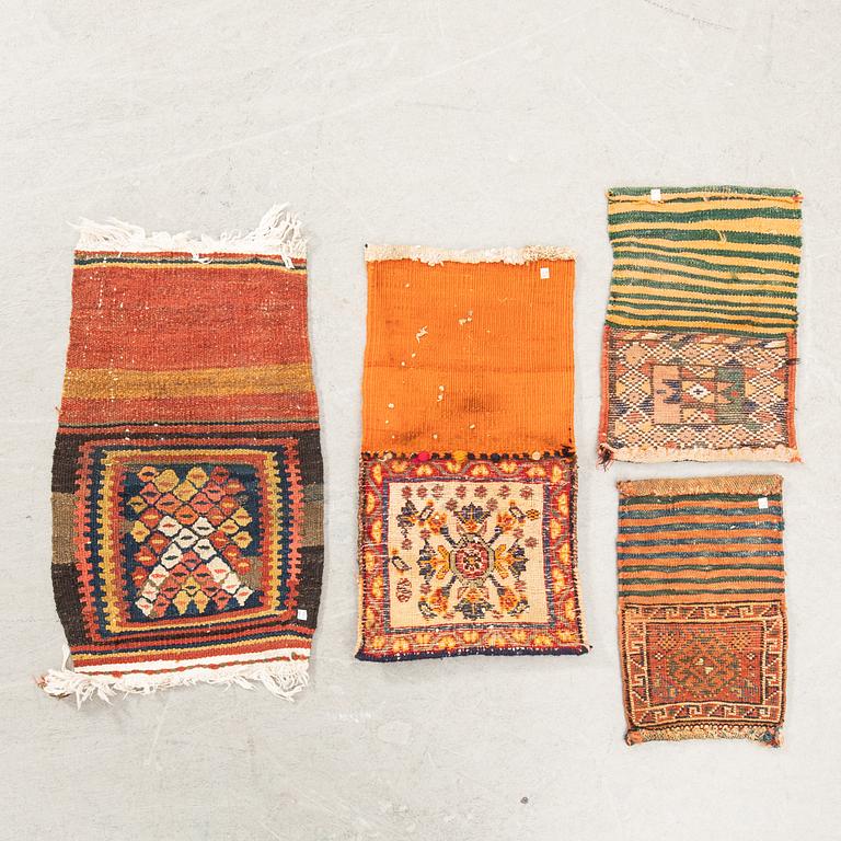 Väskor Chanteh 4 st Bidjar, Kashgai/Lori, Kurdistan/Qushan semaintika/antika.