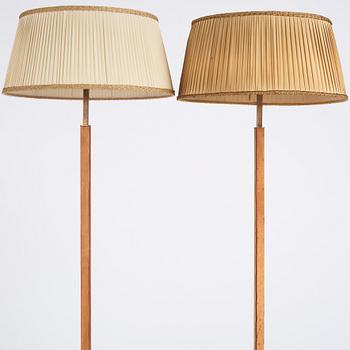 Uno Westerberg, a pair of floor lamps, modell '15781', Arvid Böhlmarks Lampfabrik, Sweden, 1960s.