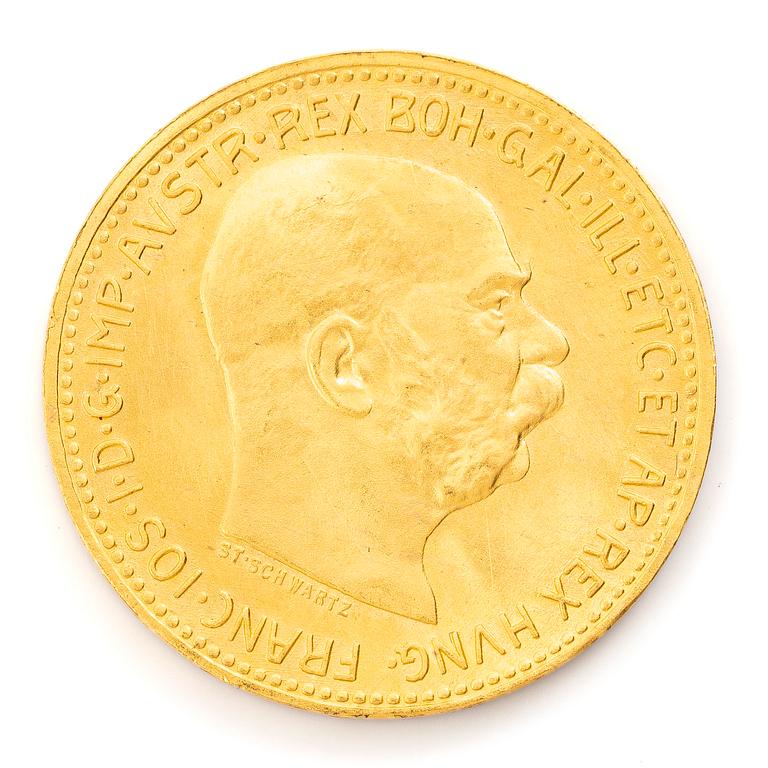 Guldmynt, Österrike-Ungern, Franz Josef, 20 Corona, 1915.