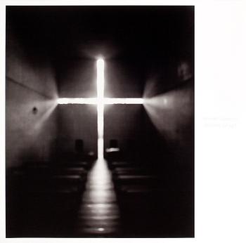 HIROSHI SUGIMOTO, offsetlitografi, (Tri-tone lithograph) "Origins of art", Church of Light, 1997.