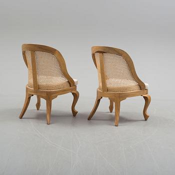 A pair of armchairs, late 20th century.