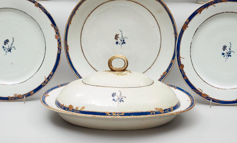 An enamelled dinner service, Qing dynasty, Qianlong (1736-95). (47 parts).