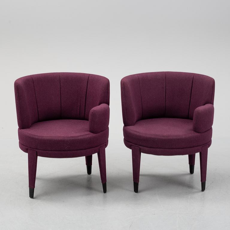 A pair of armchairs, 21st Century.