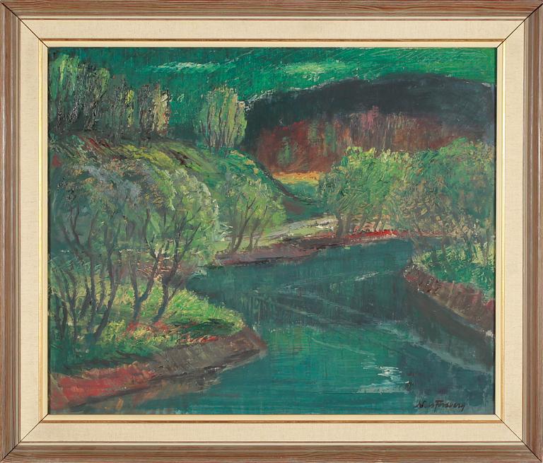 NILS FORSBERG, olja på duk, signerad.