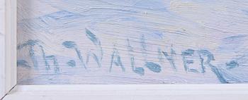 THURE WALLNER, olja på pannå, sign.