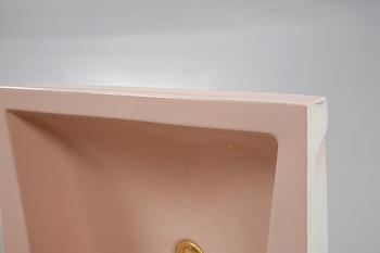 A pair of 1970/80s bathroom sink units in porcelain.