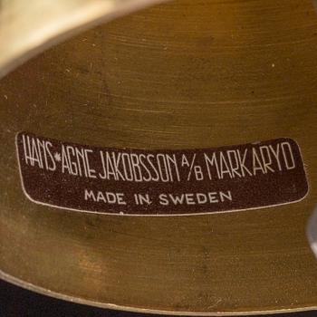HANS-AGNE JAKOBSSON, taklampa, modellnummer 603, mässing, 1900-talets andra hälft.