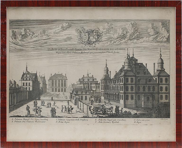 KOPPARSTICK, 6 st, ur Suecia Antiqua et Hodierna, 1800-tal.