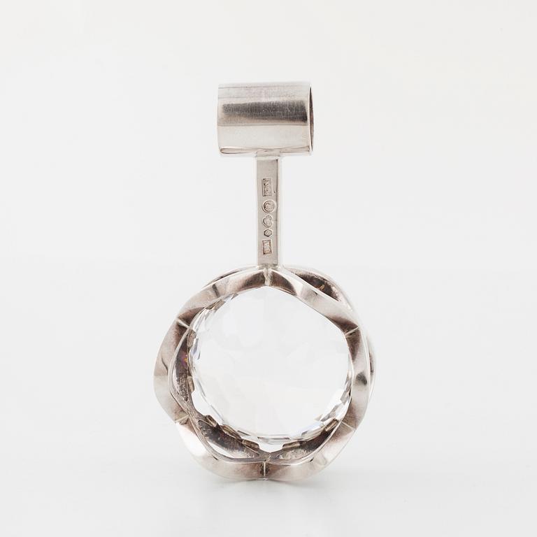 KARL-INGEMAR JOHANSSON, Göteborg, 1971, a faceted rock crystal pendant.
