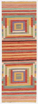 Rug, kilim, modern, approx. 258 x 91 cm.
