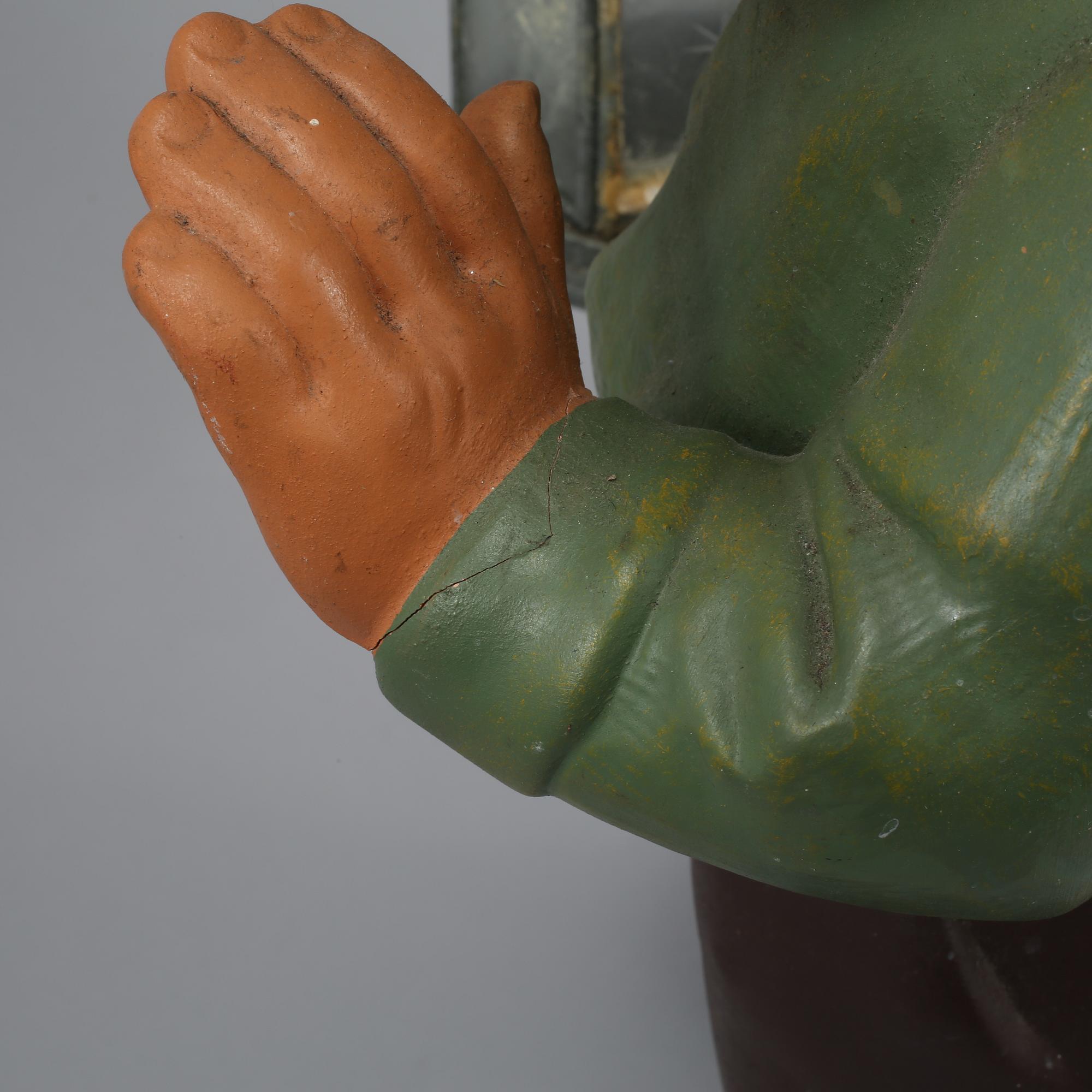 TOMTE med LYKTA, lergods, Heissner, Västtyskland, 1900-talets andra hälft.