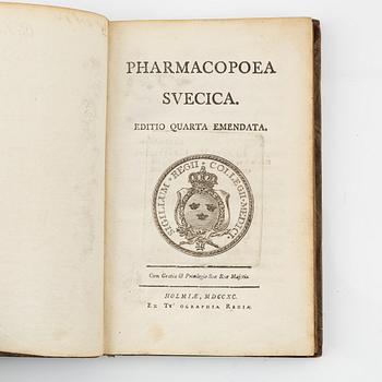 Three Swedish pharmacopoeiae of the 18th century.