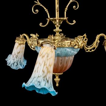 TAKLAMPA, 1900-talets mitt. Höjd 60 cm.
