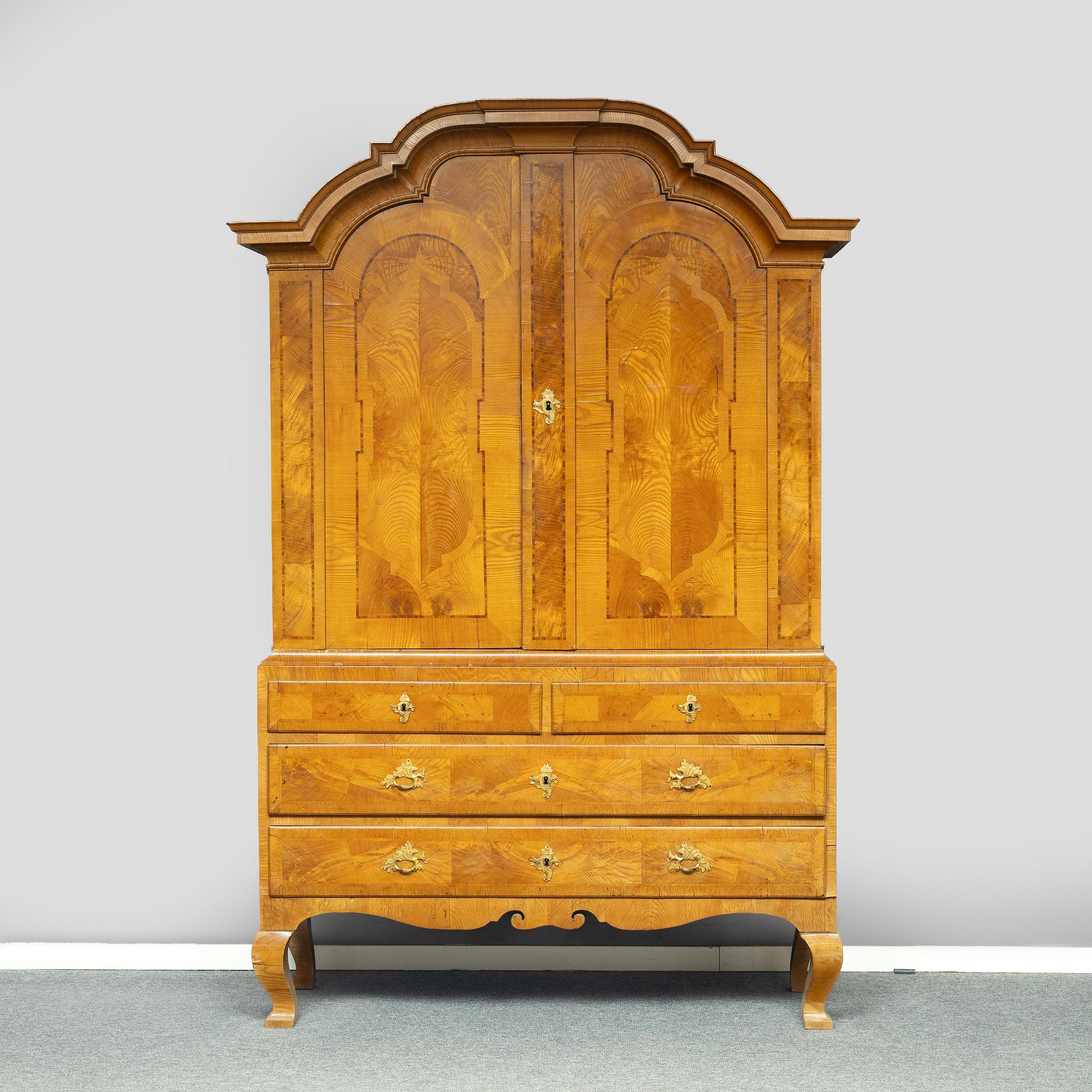 A Rococo cabinet, 18th century.