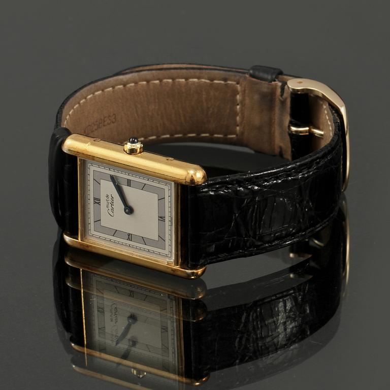 ARMBANDSUR, förgyllt silver, "Tank", Cartier, 1900-talets senare del.