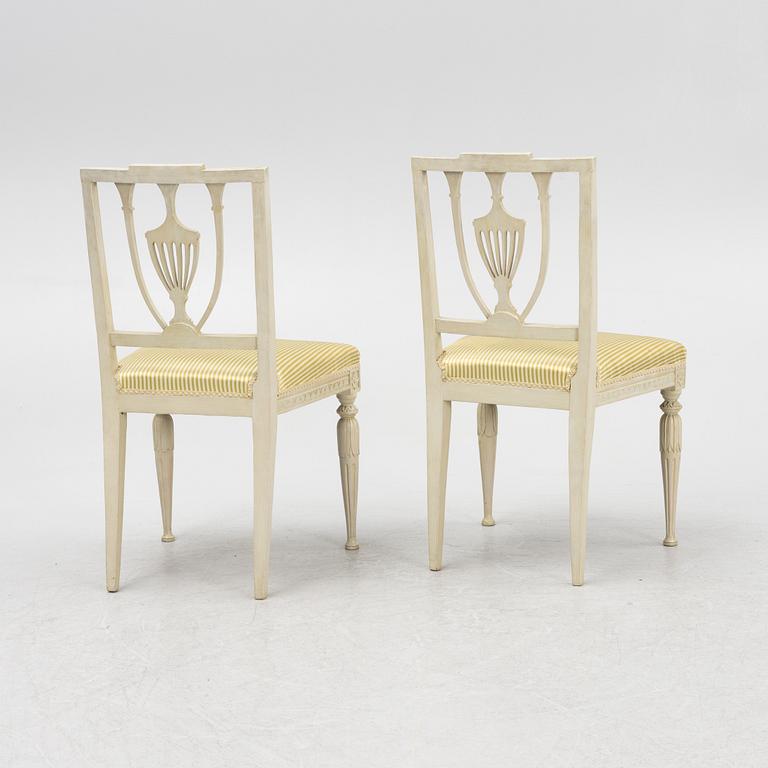 Chairs, a pair, late Gustavian, by Anders Hellman the younger (master in Stockholm 1793-1825).